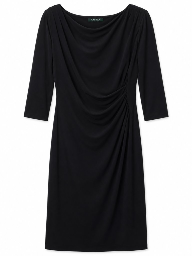 3/4 Sleeve Navy Blue Dress